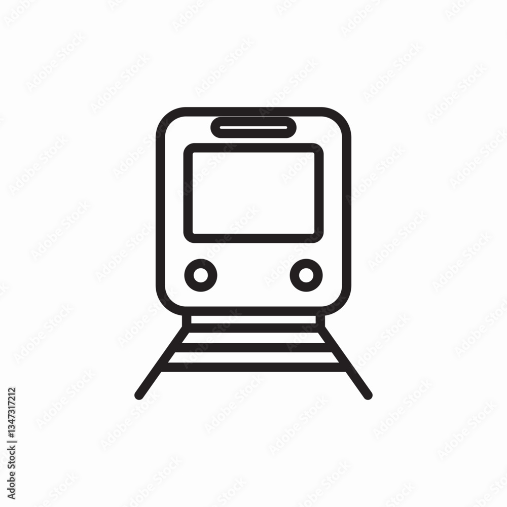 Train railway transport icon vector sign Train railway transport icon vector sign