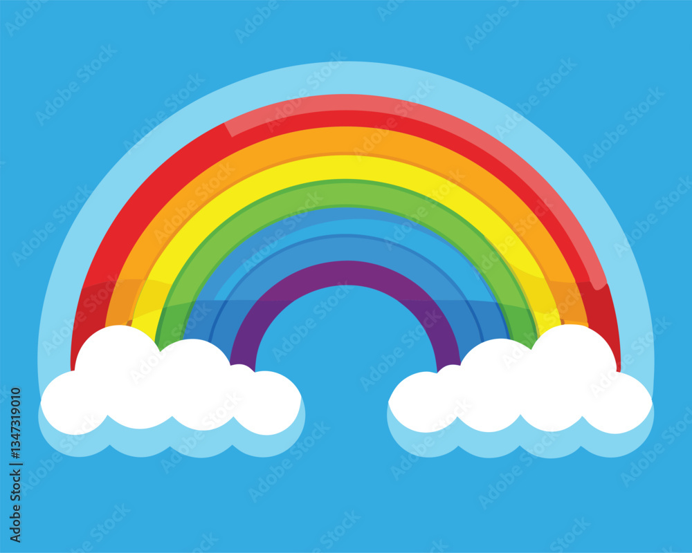 Rainbow in the Sky. A Symbol of Hope and Joy Rainbow in the Sky. A Symbol of Hope and Joy