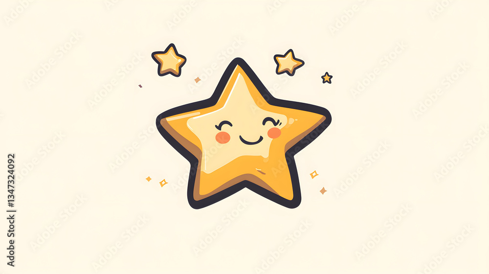 Professional Approved Logo Design with Star Cartoon Vector Illustration Professional Approved Logo Design with Star Cartoon Vector Illustration