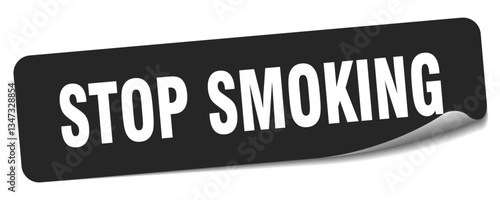 stop smoking sticker. stop smoking label