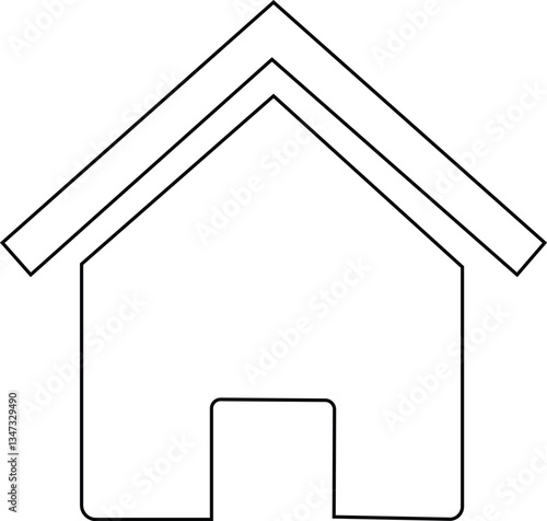 home i con illustration vector art design