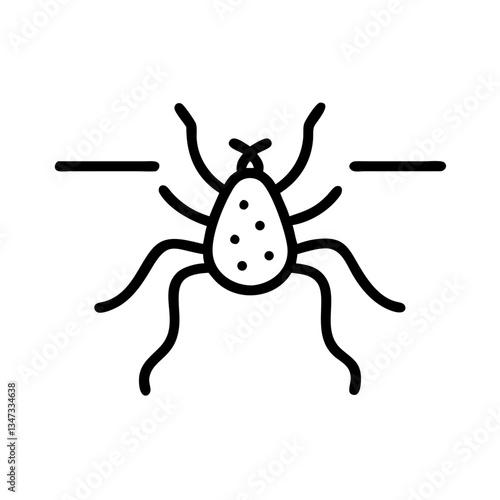 Tick on skin illustration against a white background  