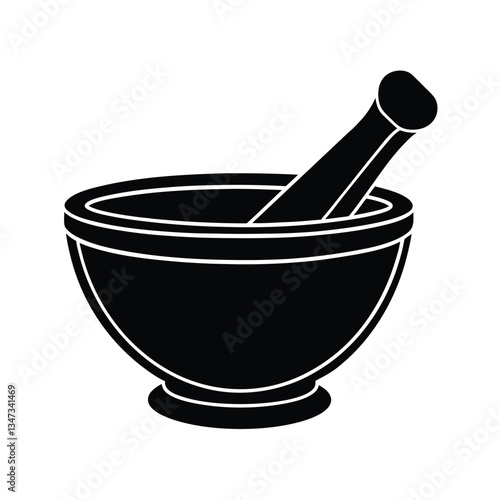 mortar with pestle