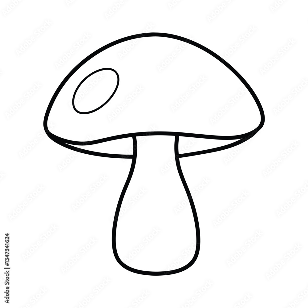 vector illustration of a mushroom on white background vector illustration of a mushroom on white background