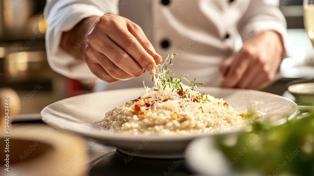Chef Preparing Delicious Risotto: A Culinary Masterpiece Chef Preparing Delicious Risotto: A Culinary Masterpiece
