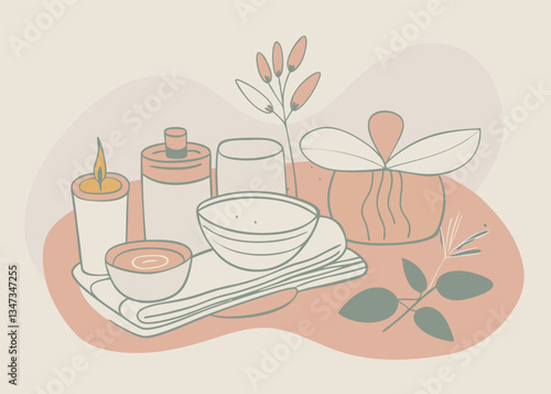 Spa Day Essentials. Relaxation and Wellness at Home