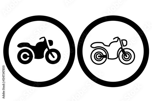 Motorcycle Ride Symbol Icons