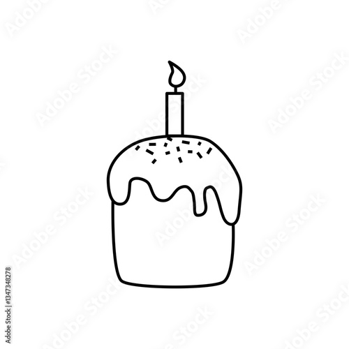 Easter Kulich Traditional Bread Icon