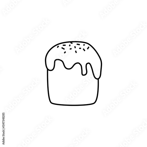 Easter Kulich Traditional Bread Icon
