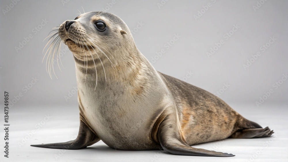 Fototapeta premium Seal in full view on studio background