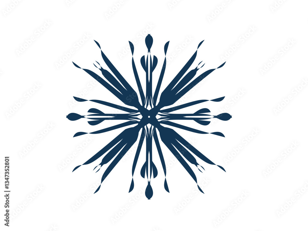 Fototapeta premium Mandala rectangle with geometric precision