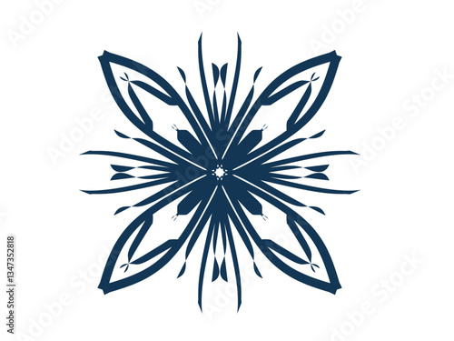 Mandala rectangle with geometric precision
