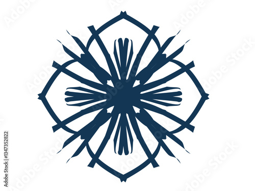 Mandala rectangle with geometric precision