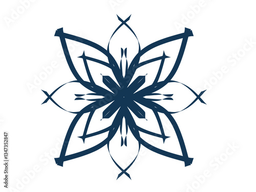 Mandala rectangle with geometric precision