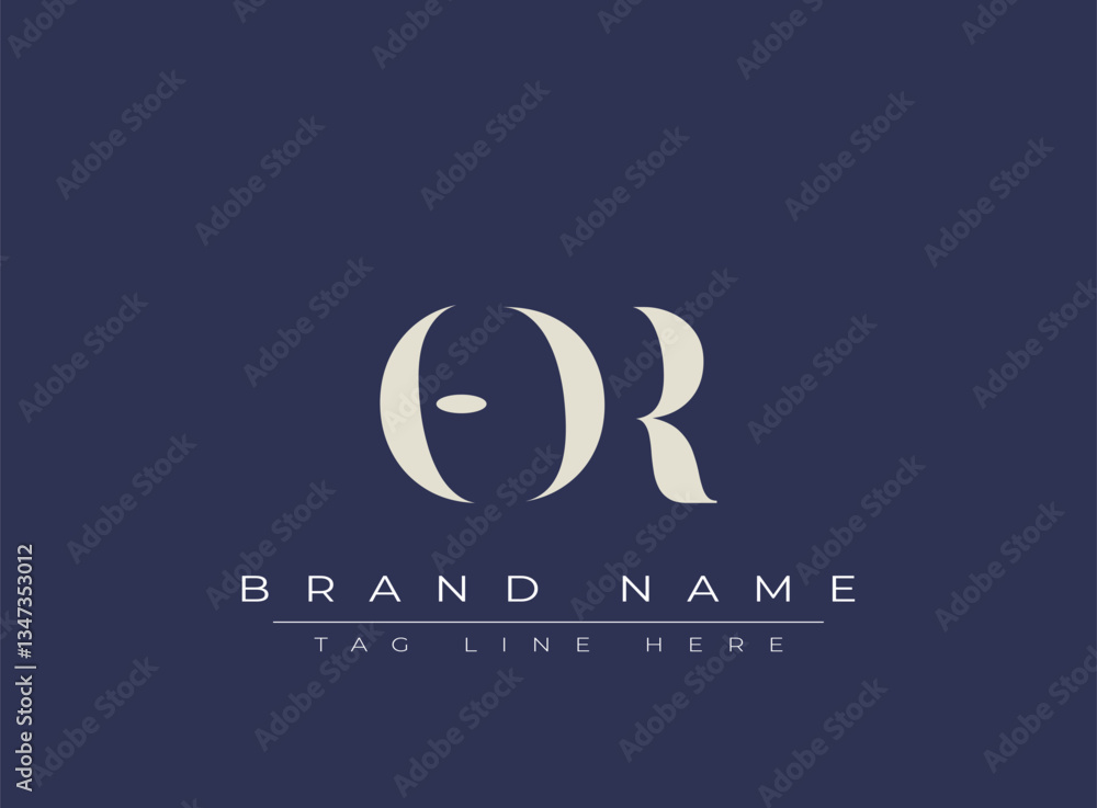 Obraz premium ODR abstract letter logo design. This logo is designed by three abstract letters.