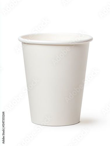 Wallpaper Mural White Paper Cup on White Background Studio Shot Torontodigital.ca