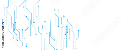 Vector abstract technology on a white background. Technology black circuit diagram.