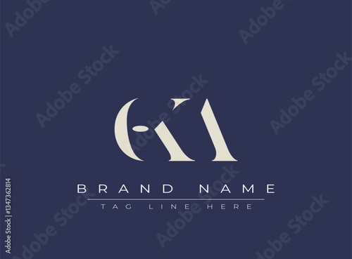 OKA abstract letter logo design. This logo is designed by three abstract letters.