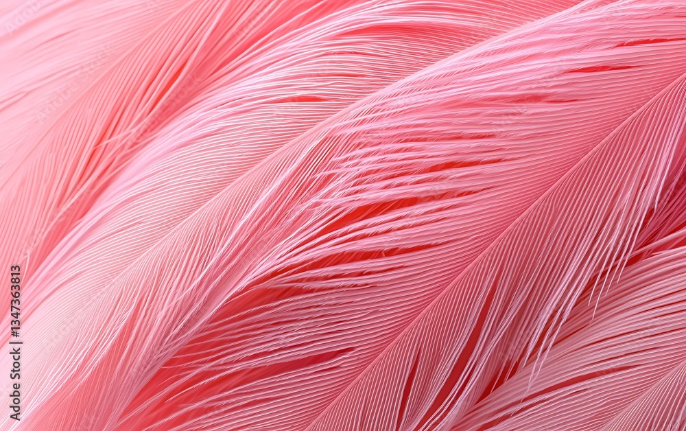 Fototapeta premium Close-up of pink bird feathers