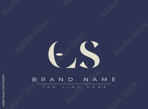 OLS abstract letter logo design. This logo is designed by three abstract letters.
