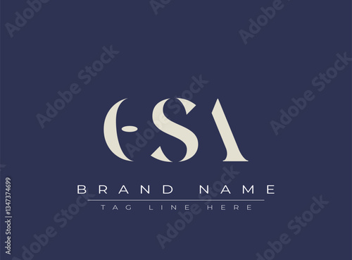 OSA abstract letter logo design. This logo is designed by three abstract letters.