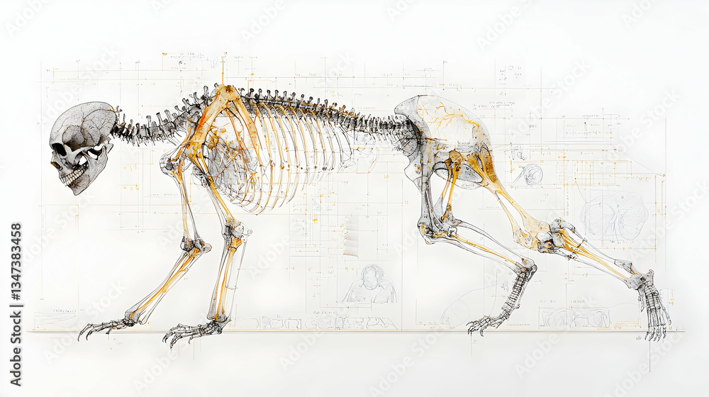 Fototapeta premium Animal Skeleton Illustration