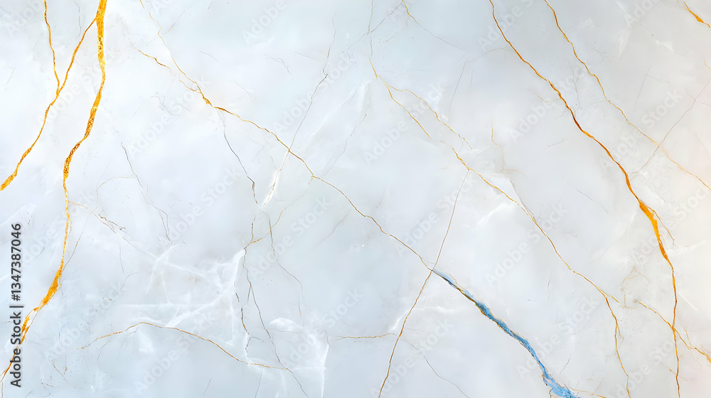 Fototapeta premium Abstract White Marble Texture With Gold Veins