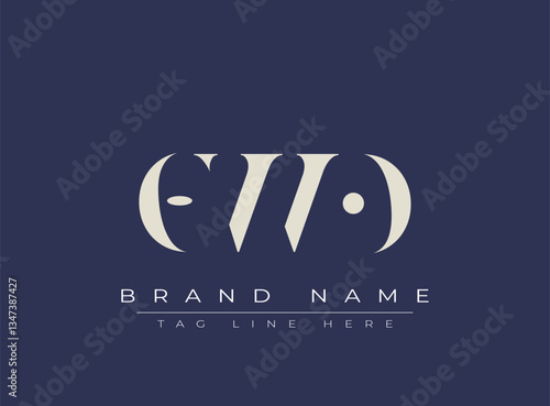 OWO abstract letter logo design. This logo is designed by three abstract letters.
