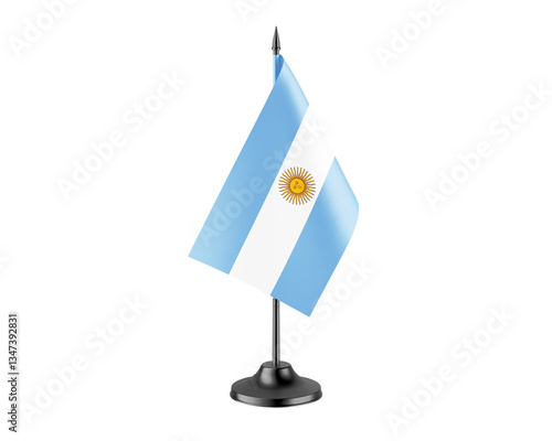 Argentina small national flag isolate background