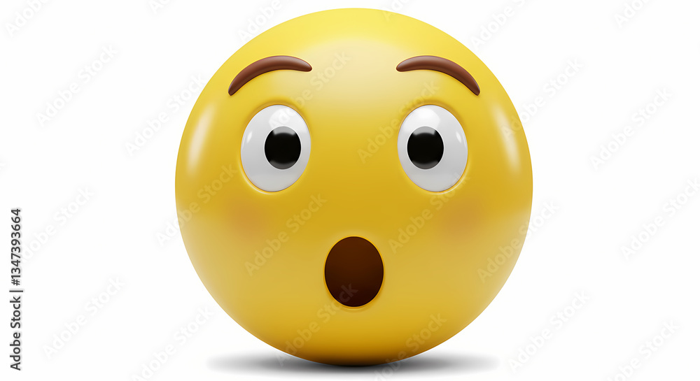Fototapeta premium Surprised Emoji Face