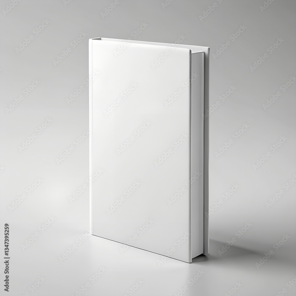 Mockup of closed blank square book at white textured paper background.
Mockup of closed blank square book at white textured paper background.
