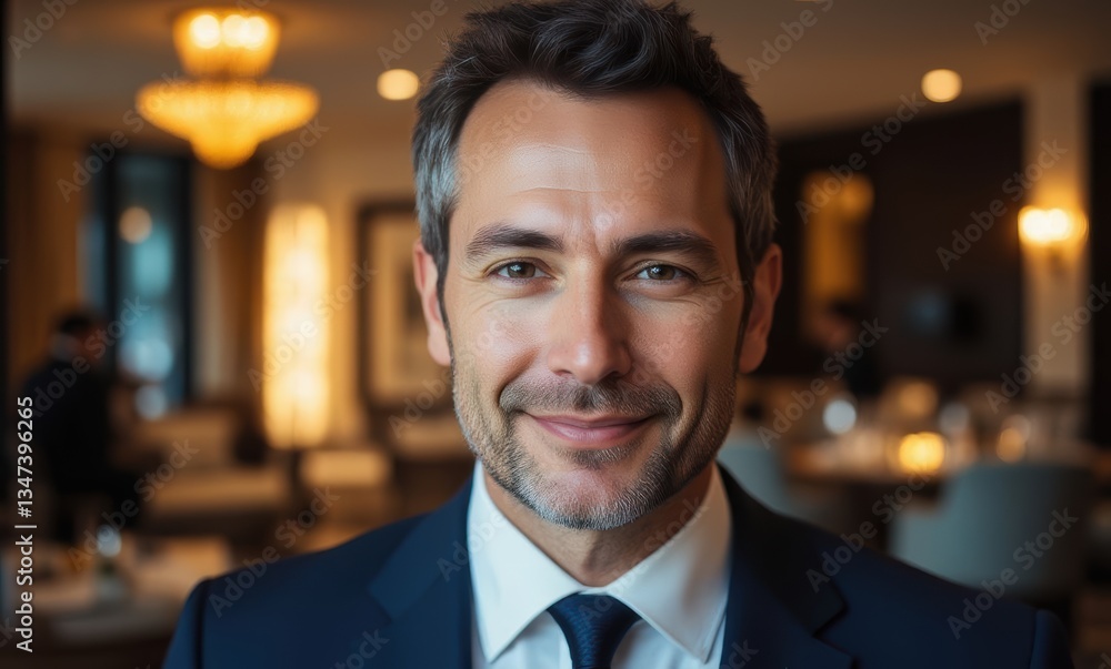 Smiling businessman in elegant suit Smiling businessman in elegant suit