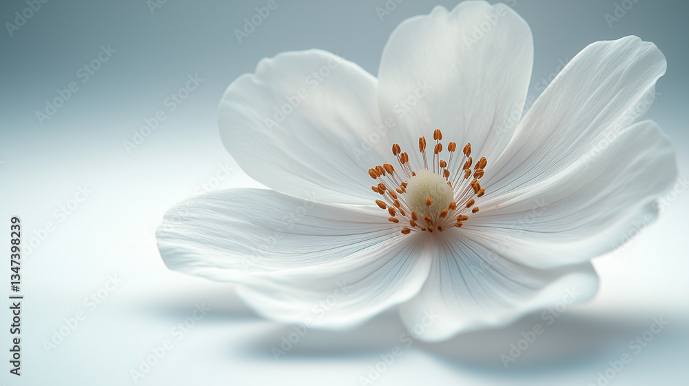 Close-up of a delicate white Snowdrop Anemone flower, highlighting its intricate details and soft petals. Perfect for floral and nature themes. Close-up of a delicate white Snowdrop Anemone flower, highlighting its intricate details and soft petals. Perfect for floral and nature themes.