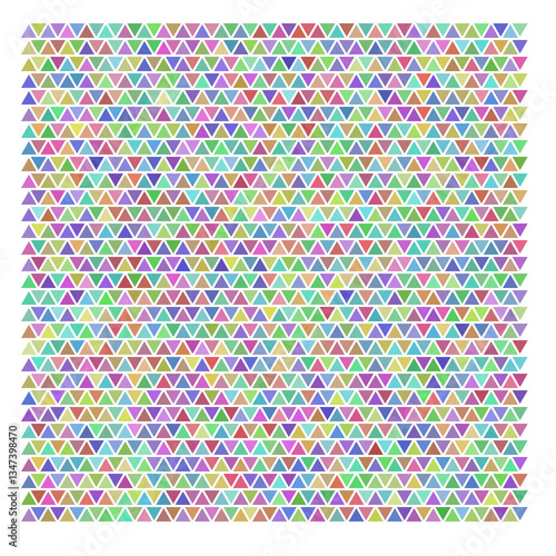Colorful triangles mosaic pattern background.