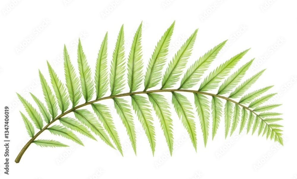 Green fern leaf illustration. Green fern leaf illustration.