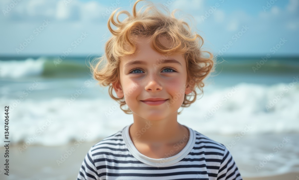 Smiling boy at the beach Smiling boy at the beach