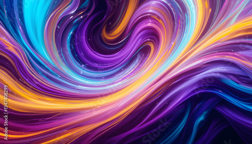 Abstract Swirling Light and Color Background