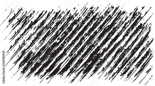 Vector brush sroke texture. Distressed uneven grunge background. Abstract distressed vector illustration. Overlay over any design to create interesting effect and depth. Black isolated on white. EPS10