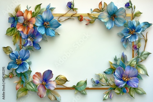 Beautiful Floral Watercolor Design With Vibrant Colors and Delicate Details