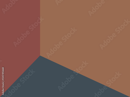 Abstract art, shapes, geometry. Interior, room, corner,  place, house. Vector illustration.