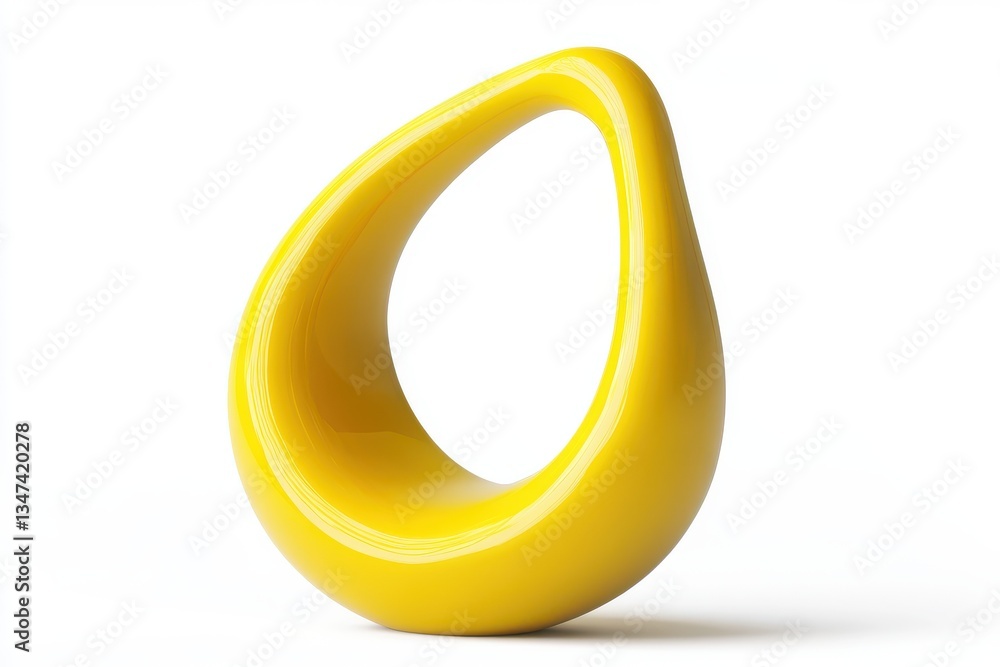 3D Yellow Hollow Location Pin Icon: Sleek Navigation Design 3D Yellow Hollow Location Pin Icon: Sleek Navigation Design