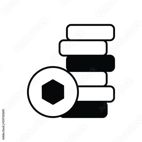 Token vector icon 