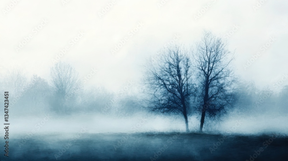 Abstract blur in digital art with muted blue and gray tones featuring a dreamy landscape enhanced by diffused light and misty textures Abstract blur in digital art with muted blue and gray tones featuring a dreamy landscape enhanced by diffused light and misty textures