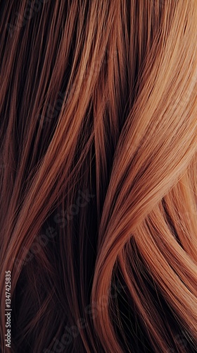 Wallpaper Mural Swirling Auburn Hair for Close-up Texture. Torontodigital.ca