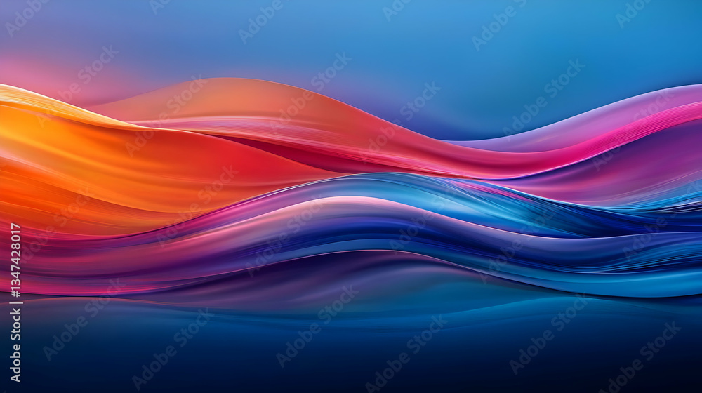 Obraz premium Abstract Colorful Wave Design Background