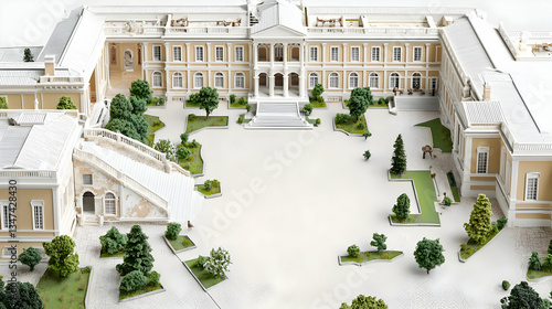 Wallpaper Mural Pixelated Model Of A Palace Courtyard With Garden Torontodigital.ca