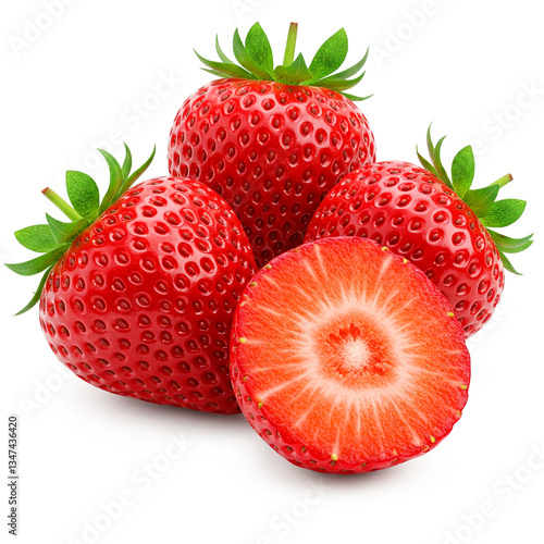 strawberry against transparent background