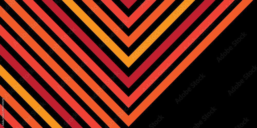 Abstract Geometric Vector with Bold Angular Lines. Modern Triangle Pattern with Red and Orange Stripes. Abstract. Vector. Abstract Geometric Vector with Bold Angular Lines. Modern Triangle Pattern with Red and Orange Stripes. Abstract. Vector.