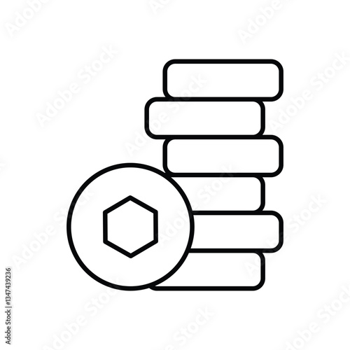 Token vector icon 