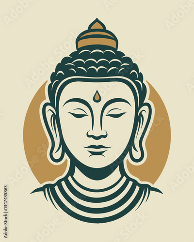 buddha head vector